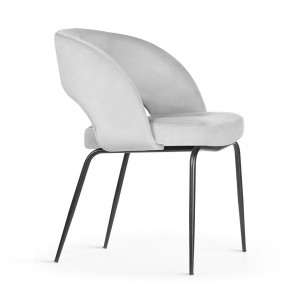 Scaun tapitat Lizbona gri/negru – H79 cm - Img 5