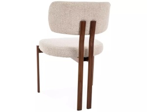 Scaun tapitat Misaki D 255 bej deschis / nuc - H81 cm - Img 4