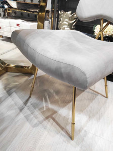 Scaun tapitat Salvadore gri/gold – H93 cm - Img 3