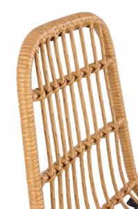 Set masa extensibila Greg L124-168 cm + 4 scaune K401 ratan natural/negru - Img 15