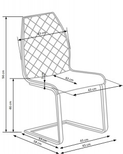 Set masa extensibila Xavier L160-250 cm + 4 scaune K265 maro/stejar miere/negru - Img 14