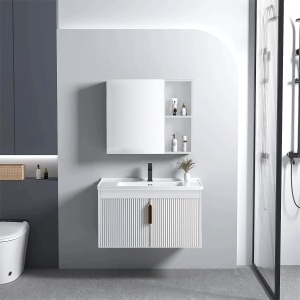 Set mobilier de baie cu lavoar Astor 60cm White
