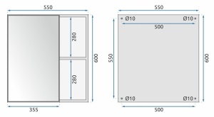 Set mobilier de baie cu lavoar Paris 60cm Grey - Img 7