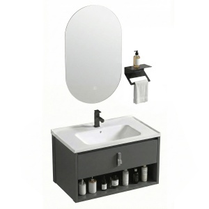 Set mobilier de baie cu lavoar Toledo 60cm Grey - Img 7