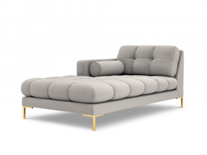 Sezlong tapitat Bali picioare gold – L185 x l102 x h75 - Img 5