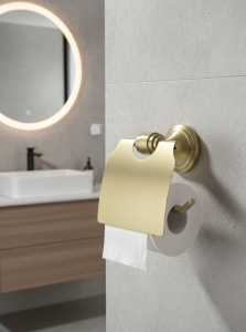 Suport hârtie igienică 16101 Aristo Brushed Gold - Img 2