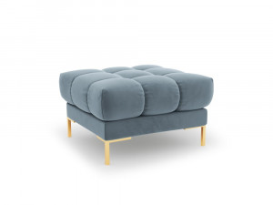 Taburet tapitat Bali velvet/picioare gold – L60 x l60 x h41