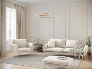 Taburet tapitat Vienna plusat/picioare gold – L100 x l80 x h43 cm - Img 10