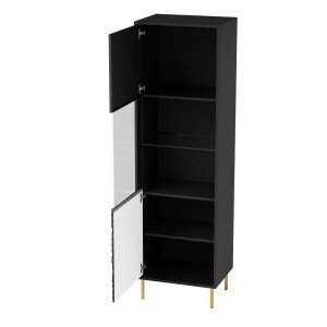 Vitrina Bullet W-1 H185 cm negru/auriu - Img 12