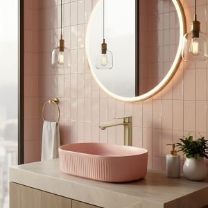 Baterie pentru baie Rea Drop Brush Gold High - Img 2