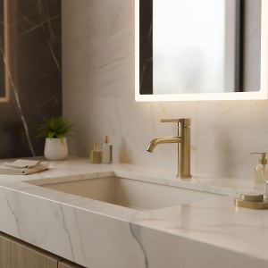 Baterie pentru baie Rea Foster Brush Gold Low - Img 6