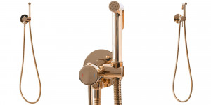 Baterie pentru bideu Lungo Loop roz gold - Img 4