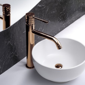 Baterie pentru lavoar Rea Lungo Diamond Copper High - Img 2