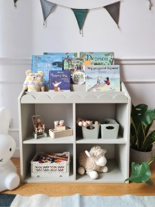 Biblioteca pentru copii Book Nook verde salvie H76 cm - Img 2