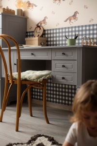 Birou elegant Ines gri L132 cm - Img 6