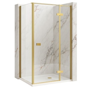 Cabina de dus Rea Atlas 100x90 Brush Gold