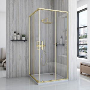 Cabina de dus Rea City 80x80 cm Gold Brush - Img 2