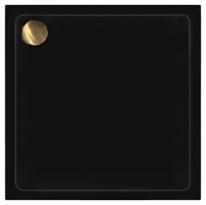 Cada pentru dus din acril Rea Savoy negru 90x90 - Img 4