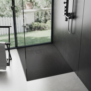 Cadita pentru dus Magnum neagra 100x80 - Img 5