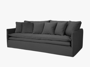 Canapea Boho catifea cu husa detasabila L223 cm - Img 14