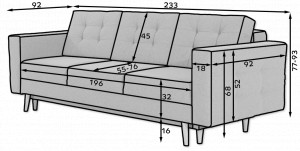 Canapea extensibila Asgard Sawana 21/Zigzag 543 - Img 3