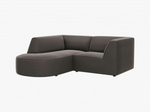 Coltar 3 locuri rotund Ruby catifea L186 cm - Img 10