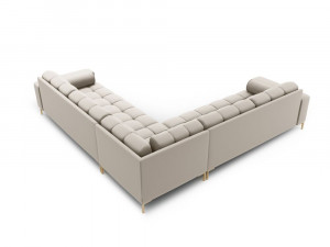 Coltar 6 locuri Bali tapitat/picioare gold – L256 x l256 x h75 - Img 3