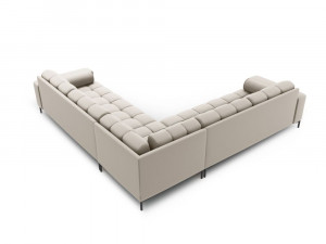 Coltar 6 locuri Bali tapitat/picioare negre – L256 x l256 x h75 - Img 2