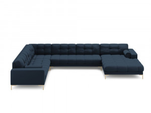 Coltar 7 locuri Bali U tapitat/picioare gold – L327 x l256 x h75 - Img 7