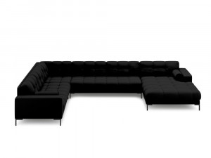 Coltar 7 locuri Bali U tapitat/picioare negre – L327 x l256 x h75 - Img 6