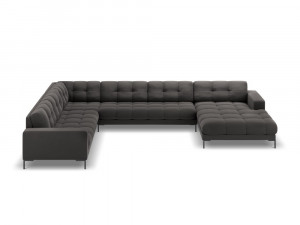 Coltar 7 locuri Bali U velvet/picioare negre – L327 x l256 x h75 - Img 14
