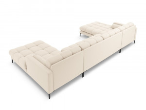Coltar 7 locuri tapitat Bali picioare negre – L383 x l185 x h75 - Img 3