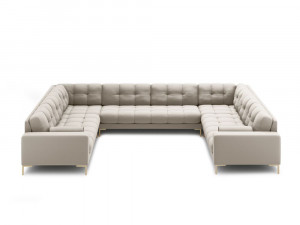 Coltar 9 locuri Bali tapitat/picioare gold – L327 x l256 x h75 - Img 2