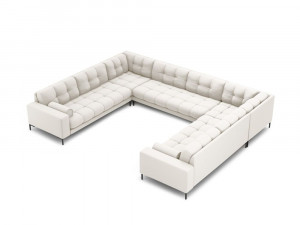 Coltar 9 locuri Bali tapitat/picioare negre – L327 x l256 x h75 - Img 1