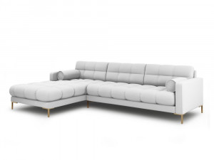 Coltar tapitat Bali 5 locuri picioare gold – L293 x l185 x h75 - Img 9
