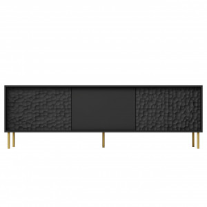 Comoda Bullet RTV-1 L180 cm negru/auriu - Img 8