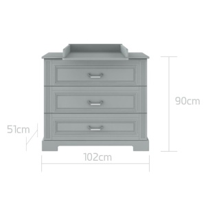 Comoda eleganta Ines gri L102 cm - Img 5