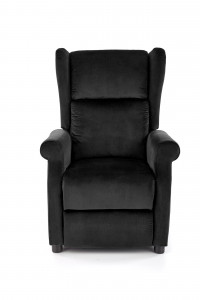 Fotoliu recliner Agustin 2 velvet negru H107 cm - Img 2