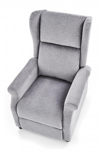 Fotoliu recliner cu functie de masaj Agustin M stofa gri - Img 2