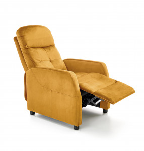 Fotoliu recliner Felipe 2 velvet mustariu H103 cm - Img 3