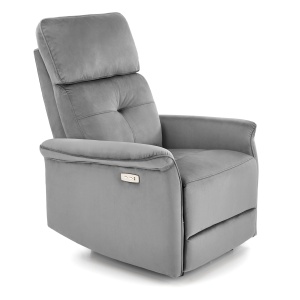 Fotoliu recliner Semir velvet gri H108 cm - Img 7