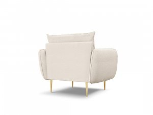 Fotoliu tapitat Vienna plusat/picioare gold – L95 x l92 x h95 cm - Img 2