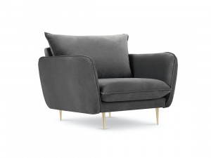 Fotoliu tapitat Vienna velvet/gold – L95 x l92 x h95 cm - Img 8