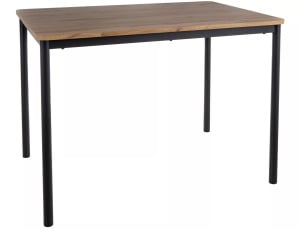 Masa City stejar artizan/negru L110xl75 cm