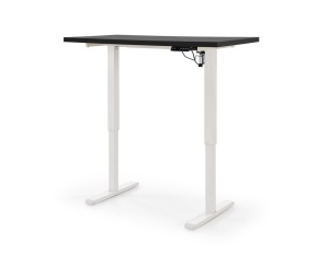 Masa de birou cu functie de reglare a inaltimii B54 negru/alb L120 cm - Img 4
