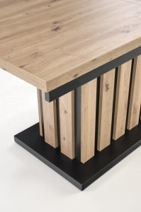 Masa de cafea Baretti extensibila stejar artizan/negru L130-170 cm - Img 5