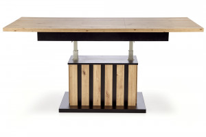 Masa de cafea Baretti extensibila stejar artizan/negru L130-170 cm - Img 10