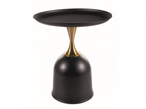 Masa de cafea Libra negru/auriu - d51 x h61 cm - Img 1