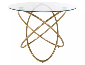 Masa Orbit transparent/auriu ø100 cm - Img 1