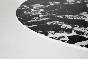 Masa rotunda Manuel marmura neagra/negru - ø120/h77 cm - Img 11